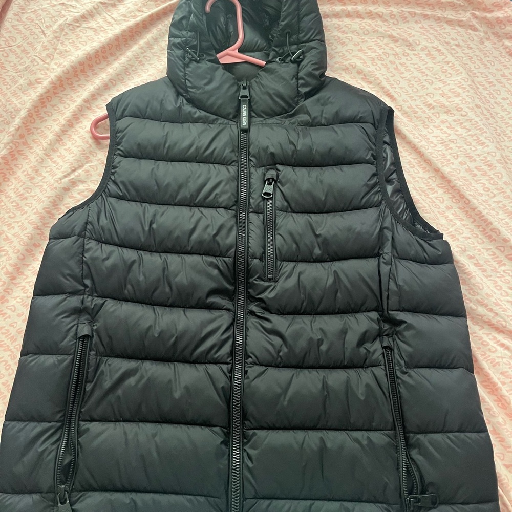 Black Puffer Vest with Hood